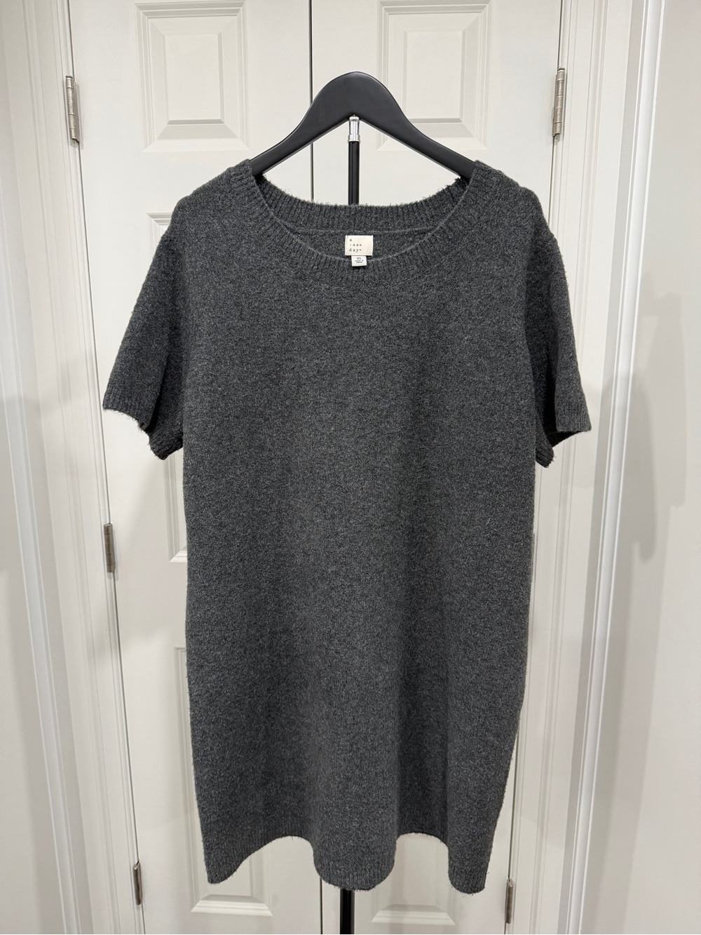 a new day Charcoal Crewneck Knit Top